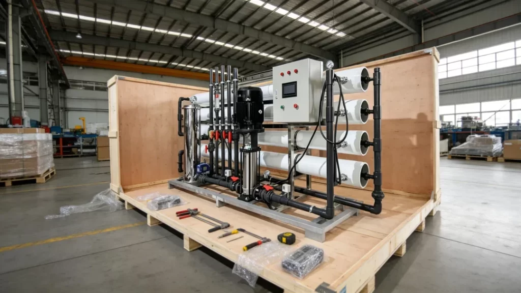 12m3Hour Reverse Osmosis Purification System Packaging and Global Delivery