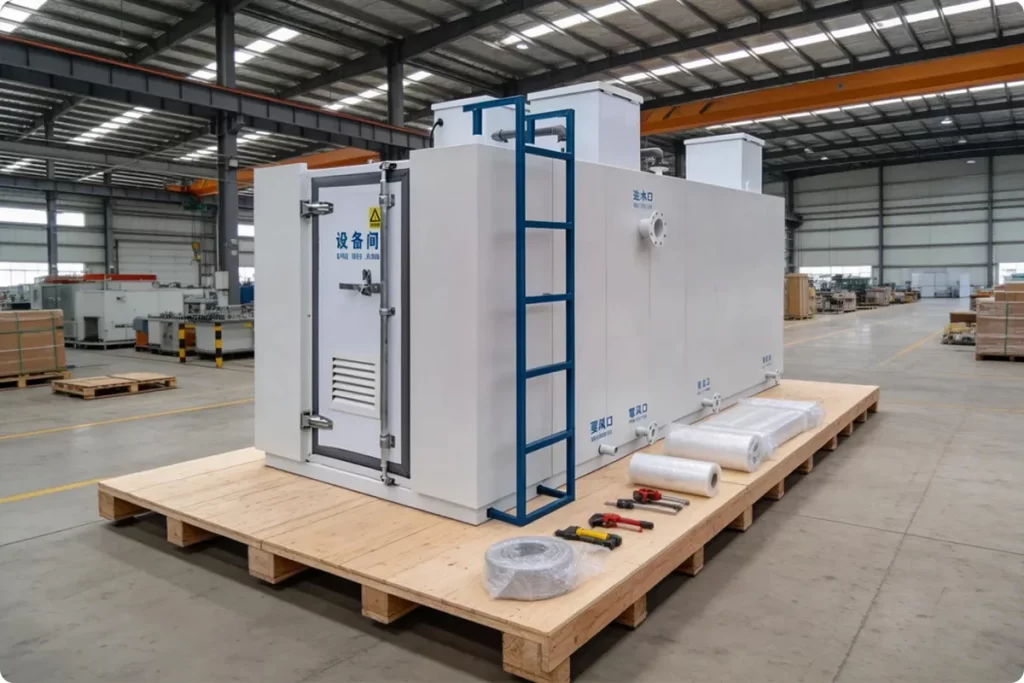 1THour Domestic Wastewater Primary Treatment Plant Packaging and Global Delivery