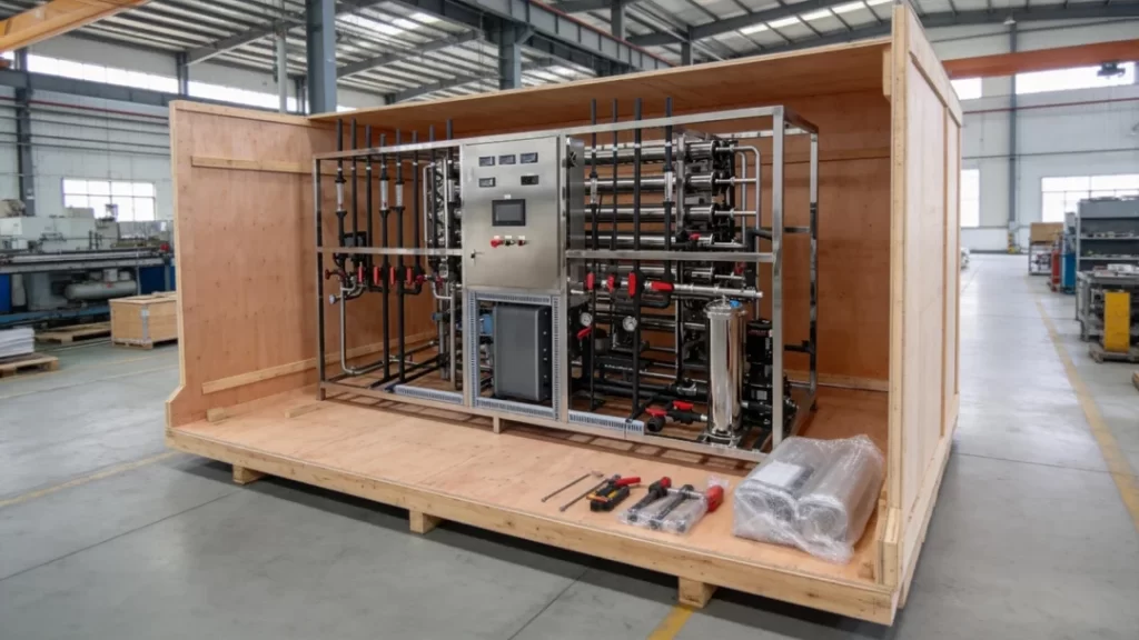 2000LPH EDI Water Treatment Process for Ultrapure Water Packaging and Global Delivery