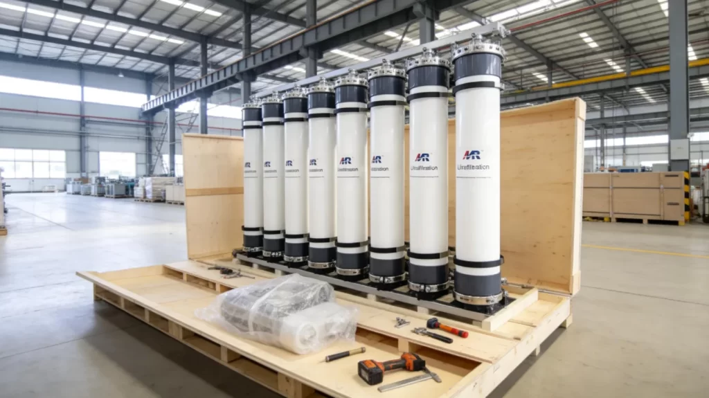 90TH River Water Treatment Ultra Filtration Unit Packaging and Global Delivery